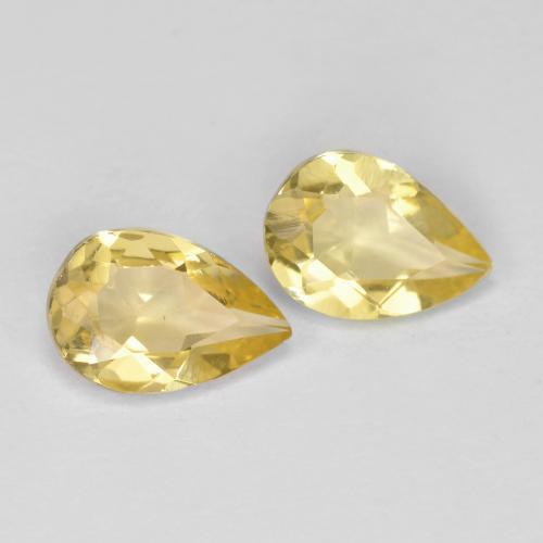 Gemme di Berillo Giallo medio naturale da 0.90 ct, Forma a pera, VS
