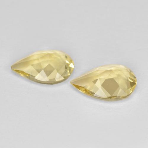 Gemme di Berillo Giallo medio naturale da 0.90 ct, Forma a pera, VS
