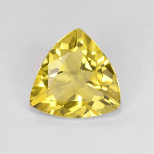 Berillo Giallo medio naturale da 1.78 ct, Taglio trillion, VS
