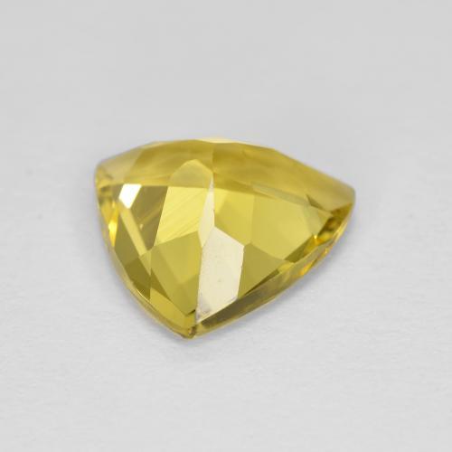 Berillo Giallo medio naturale da 1.78 ct, Taglio trillion, VS