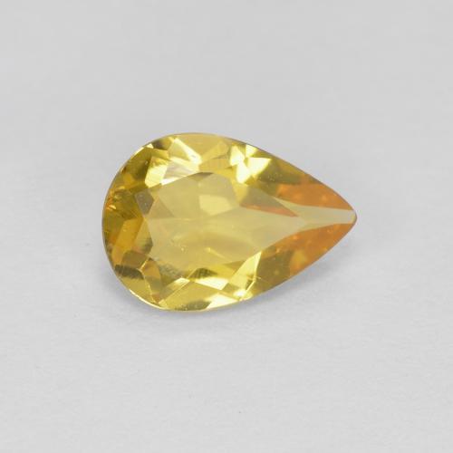Berillo Oro giallastro naturale da 0.56 ct, Forma a pera, VVS