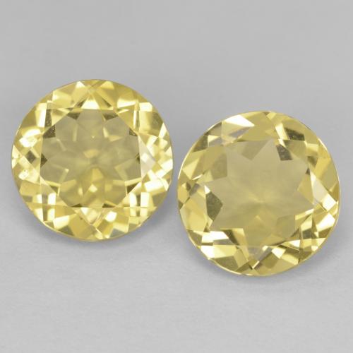 Gemme di Berillo Giallo caldo naturale da 4.29 ct, Taglio rotondo, VVS
