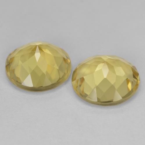 Gemme di Berillo Giallo caldo naturale da 4.29 ct, Taglio rotondo, VVS