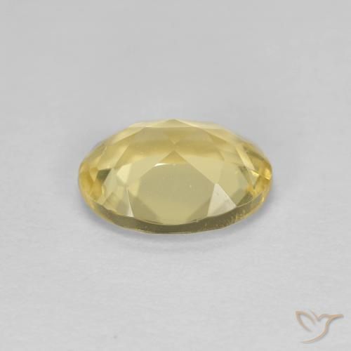 Berillo Giallo senape naturale da 1.12 ct, Ovale, VVS-VS