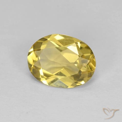 Berillo Giallo chiaro naturale da 1.14 ct, Ovale, VVS-VS