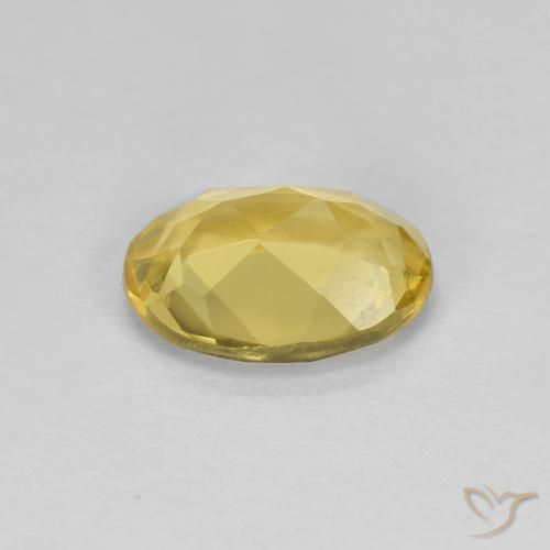 Berillo Giallo chiaro naturale da 1.14 ct, Ovale, VVS-VS