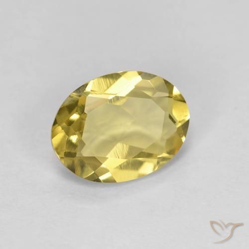 Berillo Giallo di Digione naturale da 1.19 ct, Ovale, VVS-VS