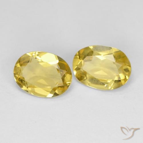 Gemme di Berillo Giallo di Digione naturale da 2.13 ct, Ovale, VVS-VS