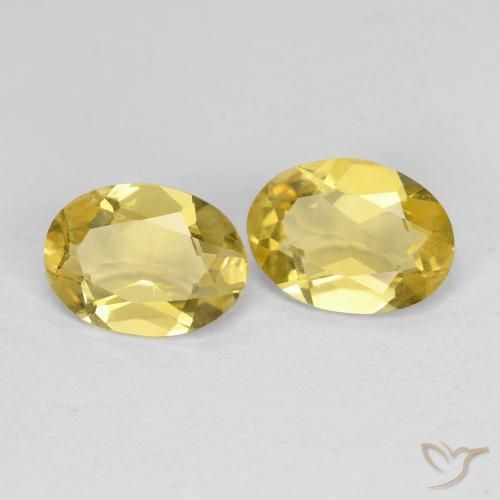 Gemme di Berillo Giallo medio naturale da 1.89 ct, Ovale, VVS-VS
