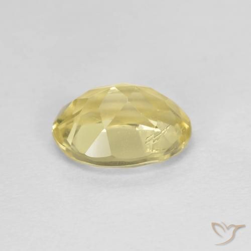 Berillo Giallo chiaro naturale da 1.27 ct, Ovale, VVS-VS
