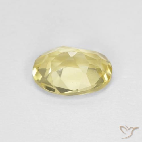 Berillo Giallo chiaro naturale da 1.16 ct, Ovale, VVS-VS