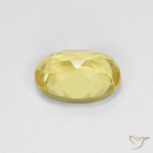 Berillo Giallo chiaro naturale da 1.21 ct, Ovale, VVS-VS