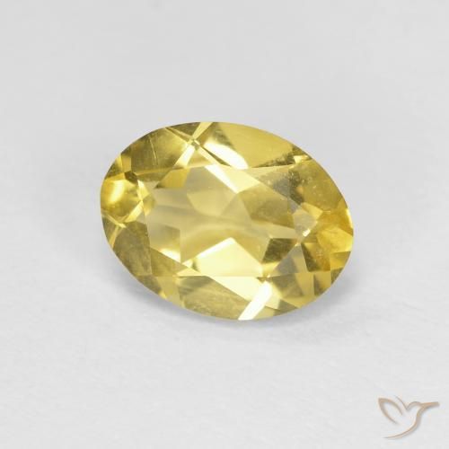 Berillo Giallo medio-chiaro naturale da 1.21 ct, Ovale, VVS-VS