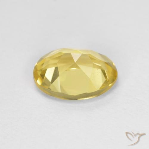 Berillo Giallo medio-chiaro naturale da 1.21 ct, Ovale, VVS-VS