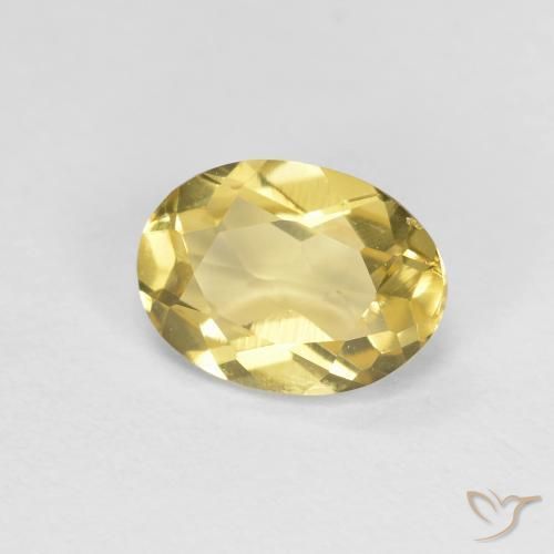 Berillo Giallo di Digione naturale da 1.22 ct, Ovale, VVS-VS