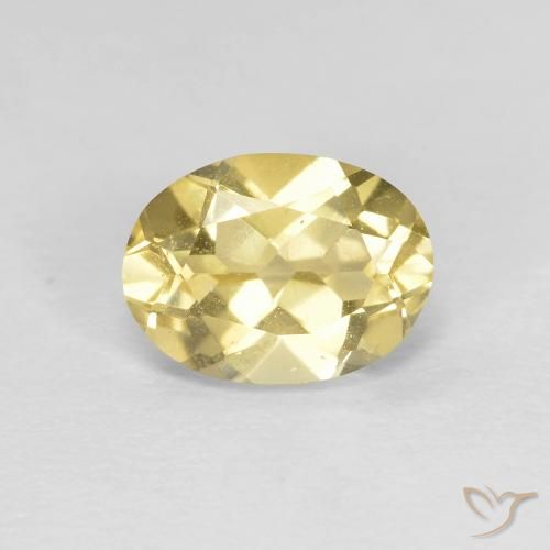 1.27ct Naturale Giallo di Digione Berillo, Ovale, VVS-VS