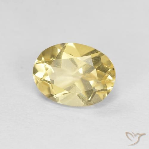 Berillo Giallo di Digione naturale da 1.27 ct, Ovale, VVS-VS