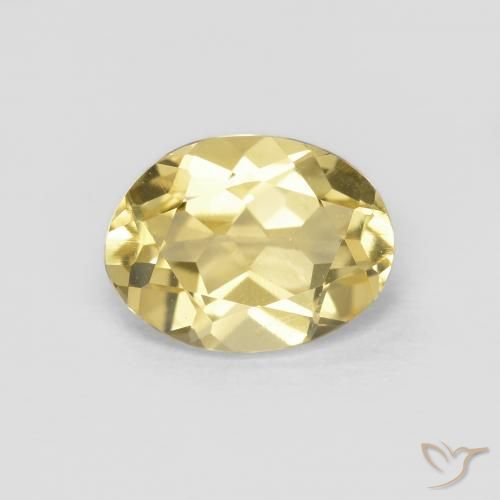 1.31ct Naturale Giallo di Digione Berillo, Ovale, VVS-VS