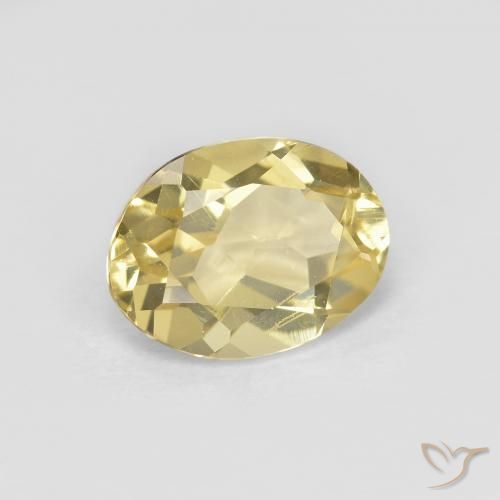 Berillo Giallo di Digione naturale da 1.31 ct, Ovale, VVS-VS