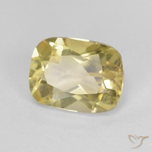 Berillo Giallo medio naturale da 1.32 ct, Cuscino, VVS