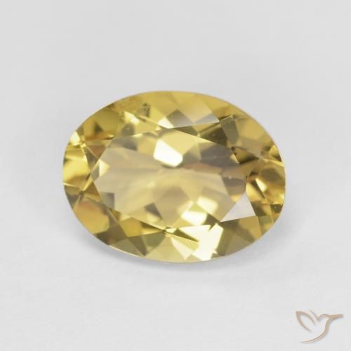 Berillo Giallo intenso naturale da 2.33 ct, Ovale, VVS