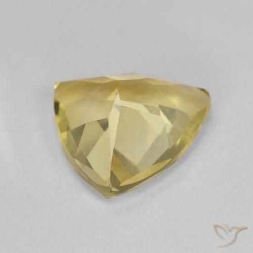 Berillo Giallo caldo naturale da 1.32 ct, Taglio trillion, VVS-VS