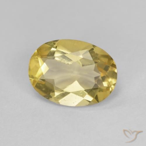 Berillo Giallo chiaro naturale da 1.52 ct, Ovale, VS