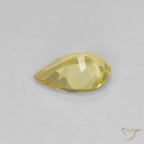 Berillo Giallo di Digione naturale da 0.49 ct, Forma a pera, VS
