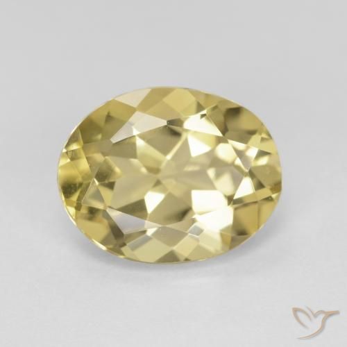 2.56ct Naturale Giallo caldo Berillo, Ovale, VS