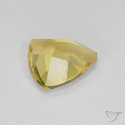 Berillo Giallo di Digione naturale da 0.96 ct, Taglio trillion, VS