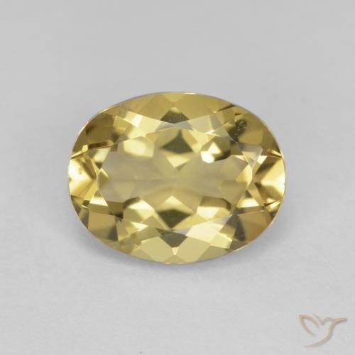 2.24ct Naturale Giallo medio Berillo, Ovale, VS