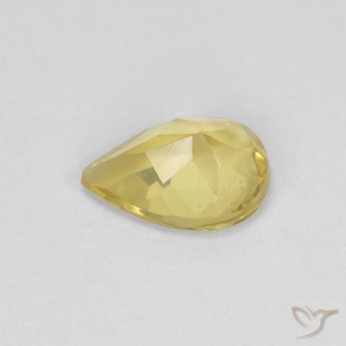 Berillo Giallo pallido naturale da 0.62 ct, Forma a pera, VS