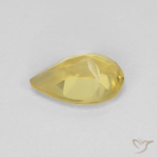 Berillo Giallo chiaro naturale da 0.85 ct, Forma a pera, VS