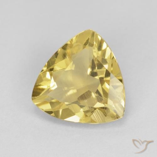 Berillo Giallo chiaro naturale da 2.17 ct, Taglio trillion, VS