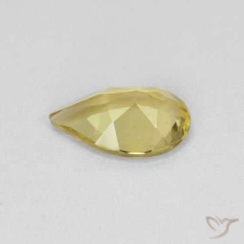 Berillo Giallo chiaro naturale da 0.62 ct, Forma a pera, VS