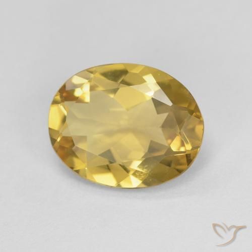 Berillo giallo oro naturale da 2.06 ct, Ovale, VS