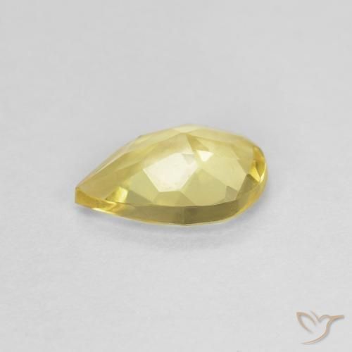 Berillo Giallo miele chiaro naturale da 0.50 ct, Forma a pera, VS