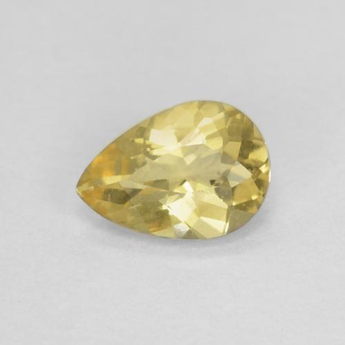 Berillo Giallo miele chiaro naturale da 0.32 ct, Forma a pera, VS