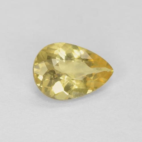 Berillo Giallo miele chiaro naturale da 0.32 ct, Forma a pera, VS