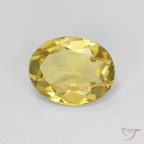 Berillo Giallo medio naturale da 1.55 ct, Ovale, VS