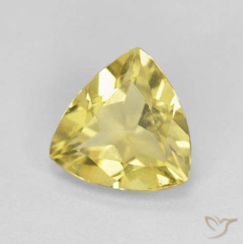 Berillo Bombo Giallo naturale da 1.46 ct, Taglio trillion, VS