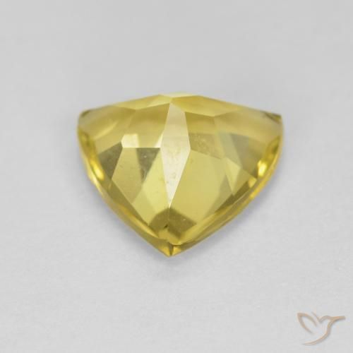 Berillo Bombo Giallo naturale da 1.46 ct, Taglio trillion, VS