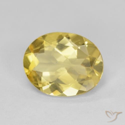 Berillo Giallo caldo naturale da 2.84 ct, Ovale, VVS-VS