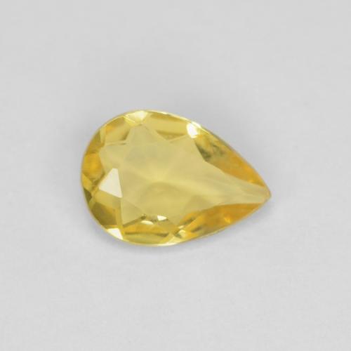 Berillo giallo dorato chiaro naturale da 0,53 ct, taglio a pera, VVS-VS