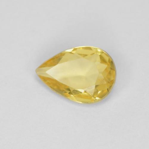 Berillo giallo dorato chiaro naturale da 0,53 ct, taglio a pera, VVS-VS