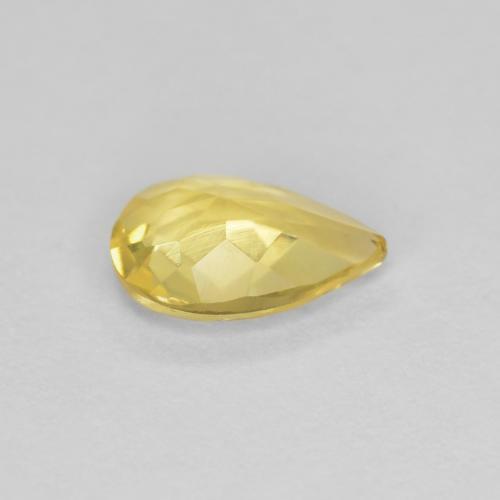 Berillo giallo dorato chiaro naturale da 0,53 ct, taglio a pera, VVS-VS