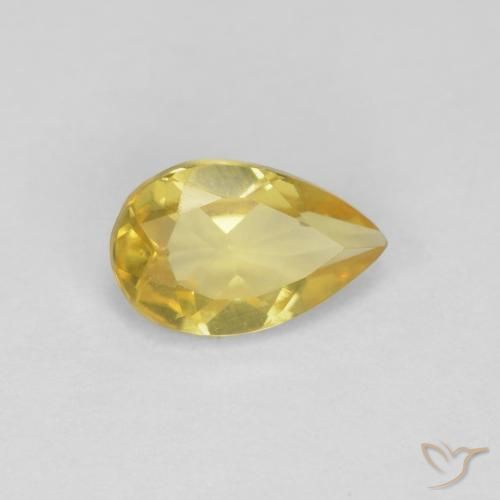 0.78ct Naturale Giallo dorato chiaro Berillo, Forma a pera, VVS-VS