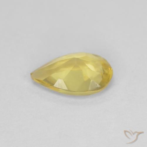 Berillo Giallo dorato chiaro naturale da 0.78 ct, Forma a pera, VVS-VS