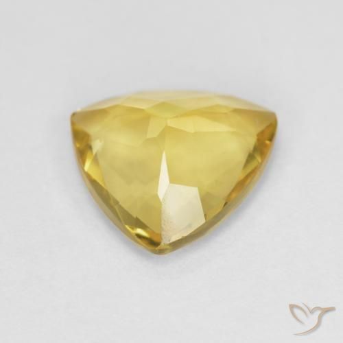 Berillo Giallo medio naturale da 1.83 ct, Taglio trillion, VVS-VS