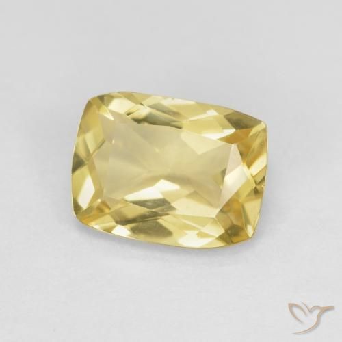 Berillo Giallo caldo naturale da 1.31 ct, Cuscino, VVS-VS
